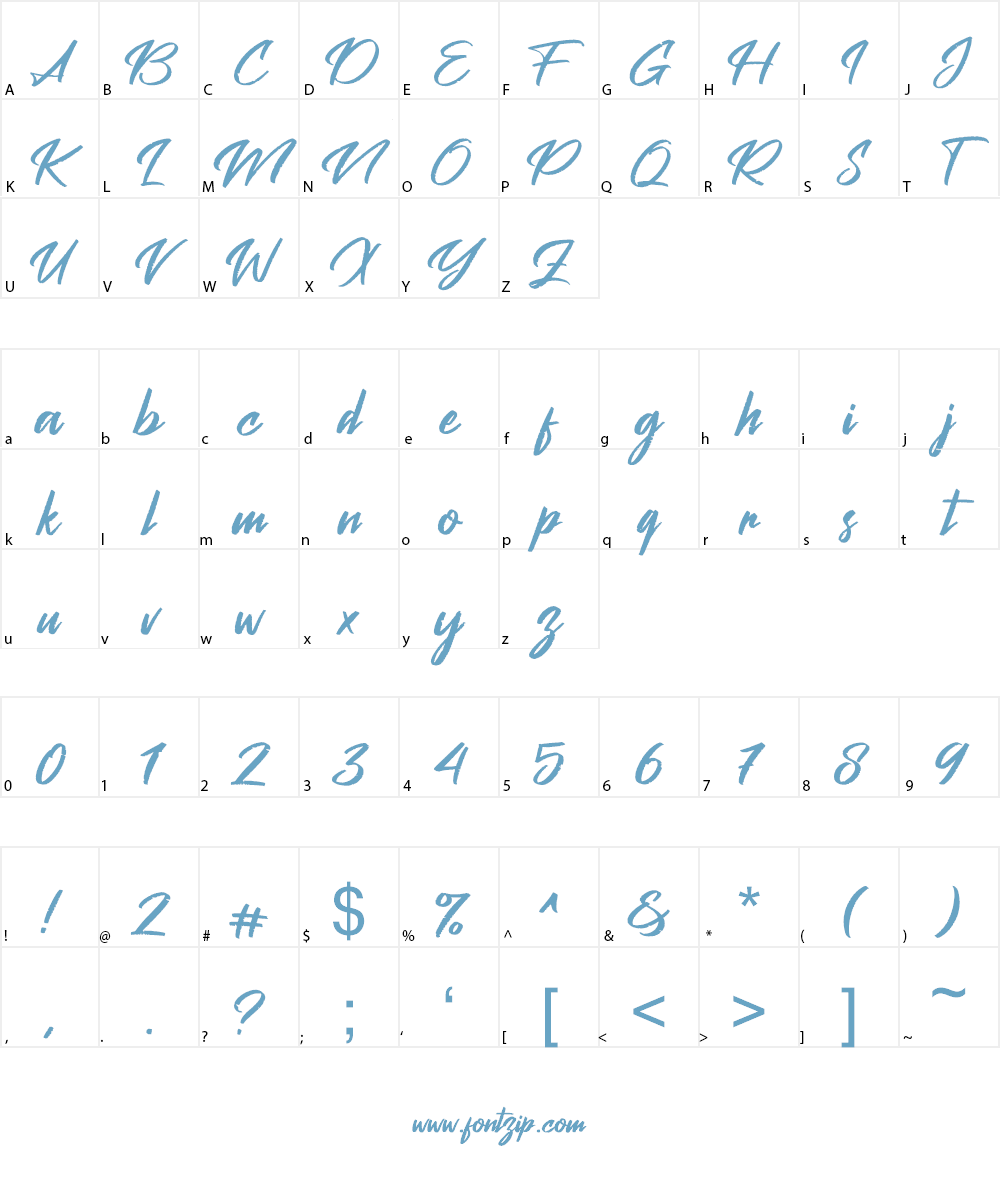 Peach Pen Font Character